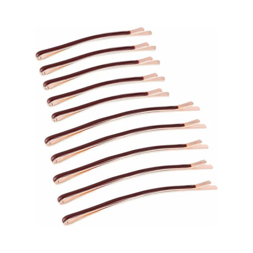 Jumbo Bobby Pins Metal Hair Pins Textention Hair Clips for Hair Decoration, 10pcs ( 5 long and 5 short ) ( Brown )