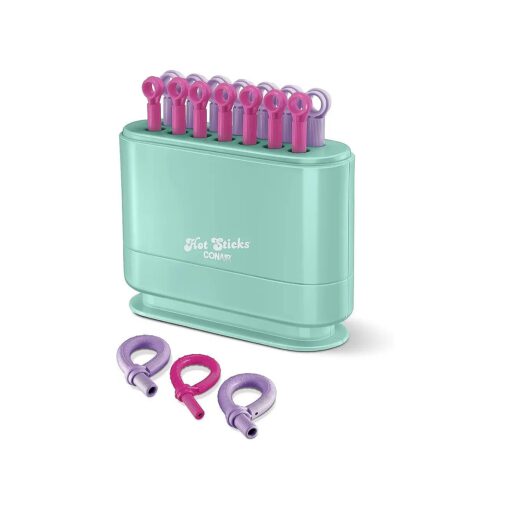 HOT STICKS, Silicone Hot Roller Set with 7 Small and 7 Medium Rollers, No Clips Needed