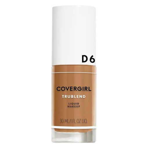 COVERGIRL truBlend Liquid Foundation Makeup Toasted Almond D6, 1 oz ( packaging may vary )