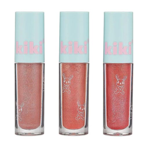 kiki WAY CUTE lip gloss 3 pcs set the original Kawaii makeup moisturizing shimmering colors