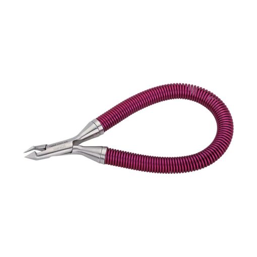 Tweezerman Grip & Snip Spiral Spring Cuticle Nipper Assorted Colors, Blue/Pink, 2.5 x 1 x 6"