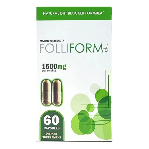 VH Nutrition FOLLIFORM | DHT Blocker for Men and Women * | 1500mg Saw Palmetto, Pygeum, Nettle Root Formula | Supports Healthy Hair Growth and Scalp Health | 60 Capsules