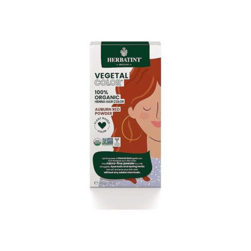 Herbatint Henna Color Organic Hair Dye Plant-Based Henna Powder & Herbal Formula - Vegan - Auburn Red - 3.5oz