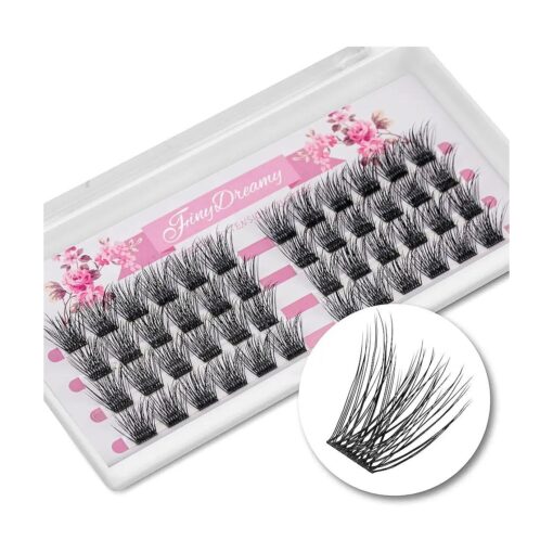 48Pcs Lash Clusters 3D Volume Effect Individual Lashes Clusters And Cluster Lashes DIY Eyelash Cluster Extension At Home Reusable And Wispy Real Looking ( Volume-14mm )