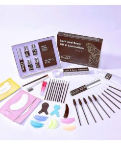 Lash Lift Kit, DIY Eyelash Lift and Brow Lamination 2 in 1, Black Perm Lashes At Home Lift Your Lash Curl and Beautiful For 6 Weeks More Than 15 Applications Lifting & Perming With Black T-I-N-T