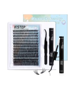 DIY Lash Extension Kit, 280Pcs Lash Clusters, Individual Eyelash Extensions Kit with Natural Look, 40D-0.07-D Curl 8-16 Mix Lash Lift Kit, Manga Lash Clusters Diy at Home