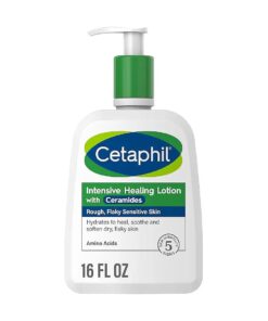 Cetaphil Intensive Healing Lotion with Ceramides 16 oz For Dry, Rough, Flaky Sensitive Skin 24-Hour Hydration Fragrance, Paraben & Gluten Free