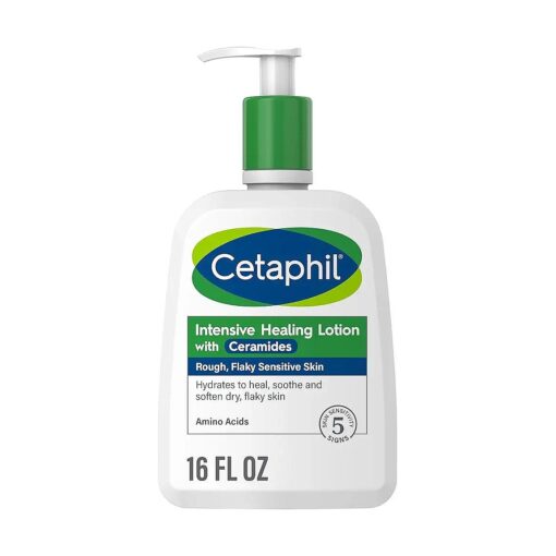 Cetaphil Intensive Healing Lotion with Ceramides 16 oz For Dry, Rough, Flaky Sensitive Skin 24-Hour Hydration Fragrance, Paraben & Gluten Free