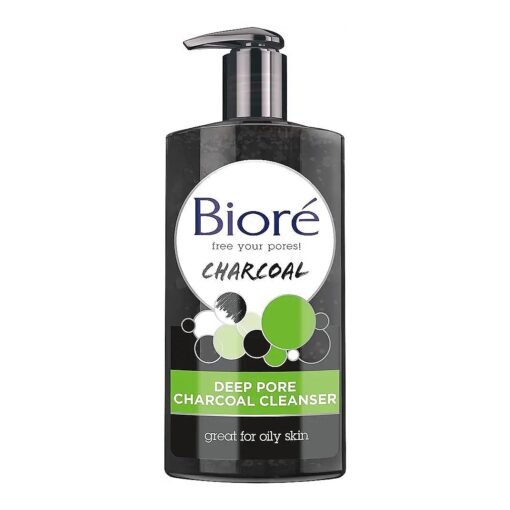 Biore Deep Pore Charcoal Daily Face Wash, 6.77 Fl oz, with Deep Pore Cleansing for Dirt and Makeup Removal From Oily Skin