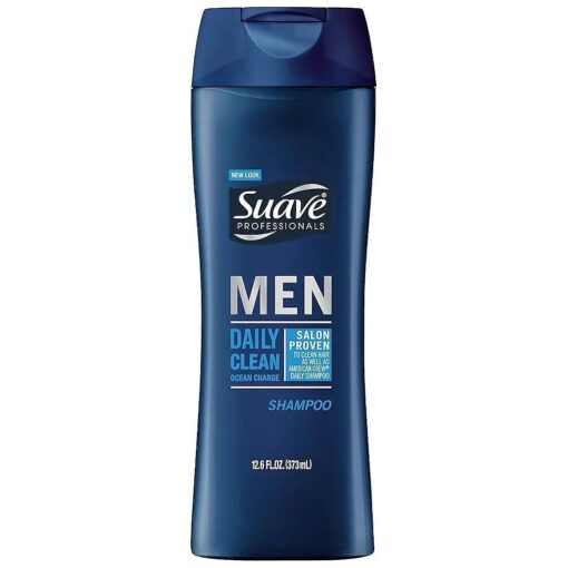 Suave Men Clarifying Shampoo for Clean Hair Daily Clean Ocean Charge Residue-Free Cleansing Shampoo Formula 12.6 oz ( Pack of 6 )