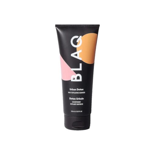 BLAQ Urban Daily Exfoliating Cleanser - Activated Charcoal Face Wash with Aloe and Salicylic Acid for Blemishes, Blackheads and Gentle - Hydrating, Natural Face Exfoliant