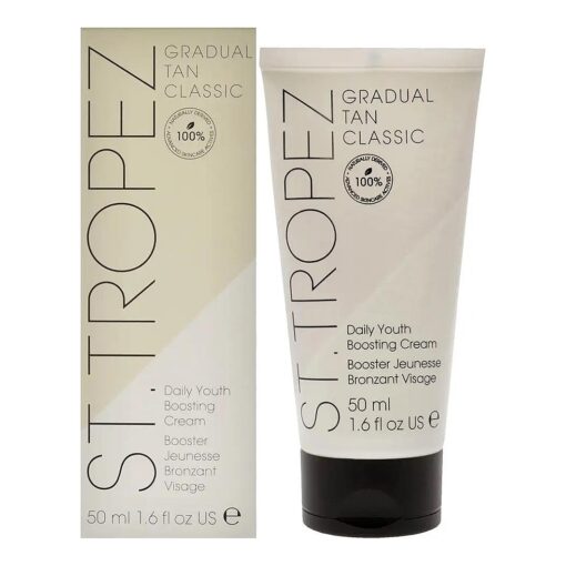 St.Tropez Gradual Tan Classic Daily Youth Boosting Cream, Hydrating Self Tan Face Cream, Vegan, Natural & Cruelty Free, 6.7 Fl Oz