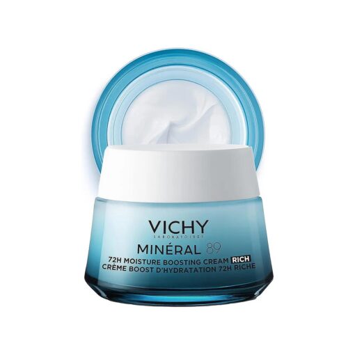 Vichy Mineral 89 Cream, 72H Moisture Boosting Cream | Hydrating Face Moisturizer with Hyaluronic Acid & Niacinamide | Daily Face Cream | Available in 2 Formulas | Suitable for All Skin Types