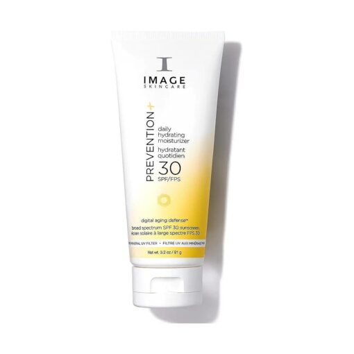 IMAGE Skincare, PREVENTION+ Daily Hydrating Moisturizer SPF 30, Zinc Oxide Face Sunscreen Lotion with Sheer Finish, Exclusive, 3.2 oz