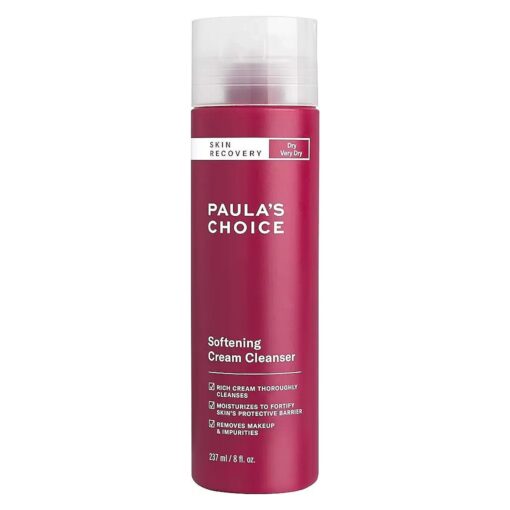 Paula 's Choice SKIN RECOVERY Cream Cleanser, 8 Ounce Bottle for Extra Sensitive, Redness and Rosacea Prone Skin, Normal to Very Dry Facial Skin