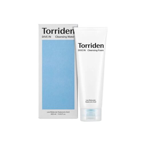 Torriden DIVE-IN Cleansing Foam Face Wash 5.07 fl oz., Hydrating Daily Facial Cleanser for All and Sensitive Skin, with Hyaluronic Acid, Panthenol, Allantoin | Vegan and Cruelty Free