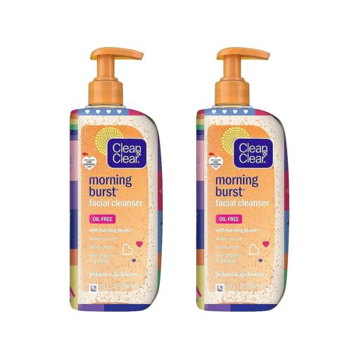 Clean & Clear Morning Burst Oil-Free Facial Cleanser, Brightening Vitamin C & Ginseng, Daily Face Wash, Hypoallergenic, Special Care with Pride Packaging, Value Two Pack, 8 Fl, Oz