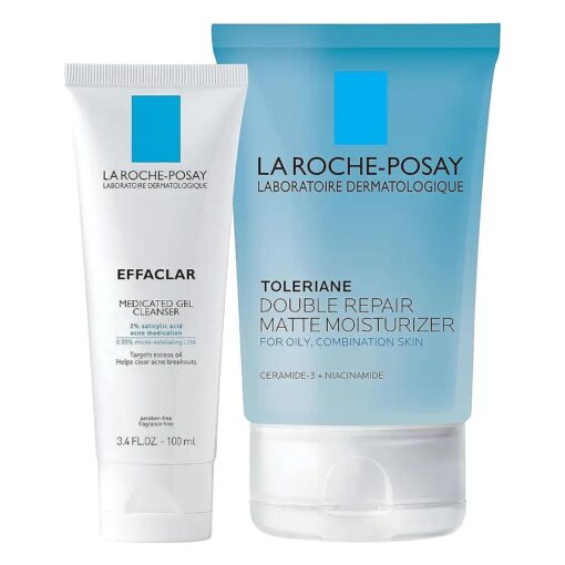 La Roche-Posay Matte Face Moisturizer, Daily Gel Moisturizer and Cleanser for Oily Skin Control with Niacinamide/Non-Comedogenic