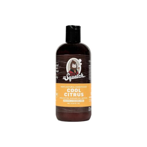 Dr. Squatch Cool Citrus Conditioner for Men - Daily Hair Conditioner - Stimulates, Hydrates, Soothes Scalp - Naturally Sourced with Organic Peppermint, Calendula, Clary Sage