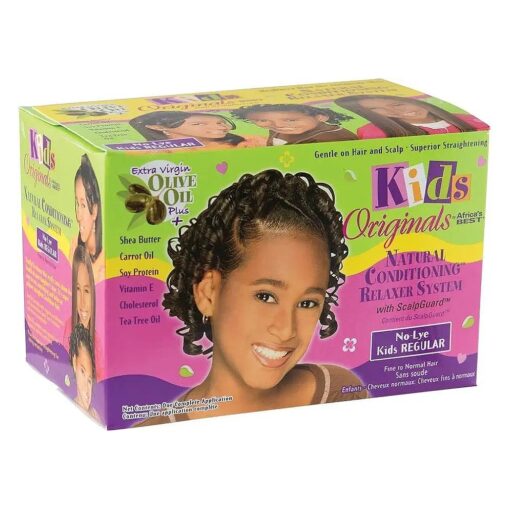 Originals by Africa 's Best Kids Natural Conditioning Relaxer System With Scalpguard ( Regular Kit ) Fortified and Enriched with Our Special Herbal Blend, Protect and Strengthen Your Child 's Hair