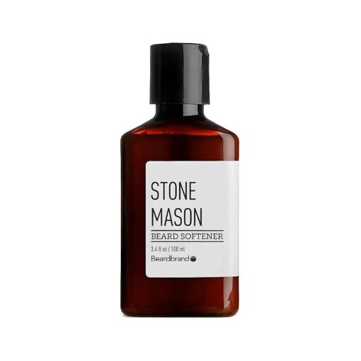 Beardbrand Beard Softener for Men [ AS SEEN ON SHARK TANK ] Leave in Beard Conditioner for Men - Hair Detangler & Conditioner with Stone Mason Scent 3.4 fl oz