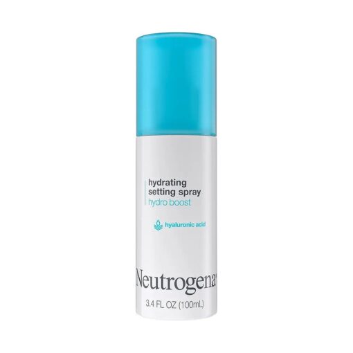 Neutrogena Hydro Boost Hydrating Makeup Setting Spray with Hyaluronic Acid, Longwear Makeup Setting Facial Mist for Smooth, Glowing, Dewy Skin, Non-Comedogenic & Hypoallergenic, 3.4 fl, oz