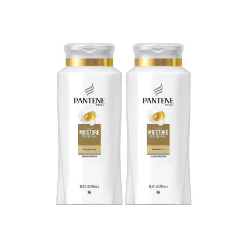 Pantene, Shampoo, Pro-V Daily Moisture Renewal for Dry Hair, 25.4 Fl Oz, Twin Pack