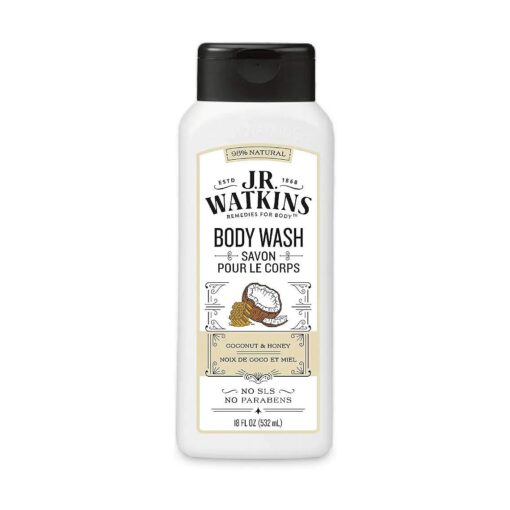 J.R. Watkins Daily Moisturizing Coconut Milk and Honey Body Wash, 18 Fl Oz