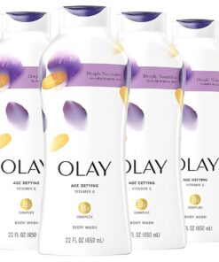 Olay Age Defying Body Wash with Vitamin E & B3 Complex, 22 Fl Oz ( Pack of 4 )