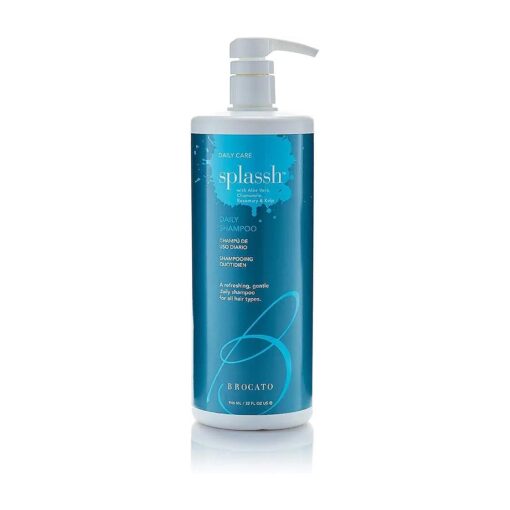 Brocato Splassh Daily Hair Shampoo : Volumizing Shampoo with Fortifying Keratin and Moisturizing Aloe Vera, Chamomile and Rosemary - No Sulfate or Parabens - Safe for All Hair Types - 32 Oz .