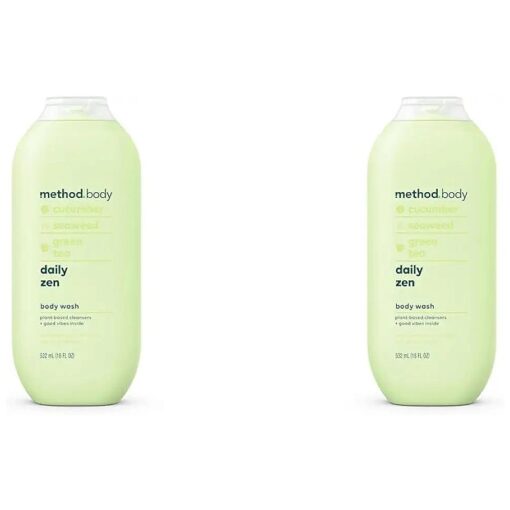 Method Body Wash, Daily Zen, Paraben and Phthalate Free, 18 oz ( Pack of 2 )