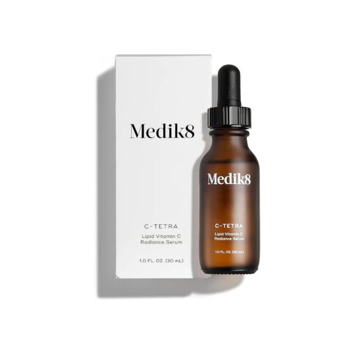 Medik8 C-Tetra - Brightening, Balancing, Plumping Daily Vitamin C Serum - Firming Treatment for Radiance and Smooth Skin Texture - Fine Line and Wrinkle Reducing Formula with Squalane - 1.0 oz