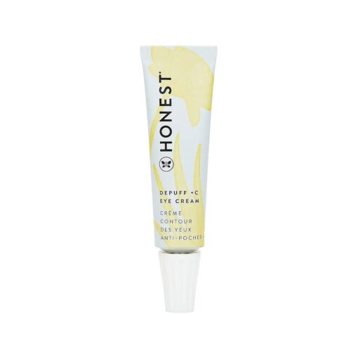 Honest Beauty Vitamin C Depuff Brightening Eye Cream | Reduces Dark Circles | Vitamin C, Daisy Flower Extract, Hyaluronic Acid | EWG Verified, Vegan + Cruelty Free | 0.5 fl oz