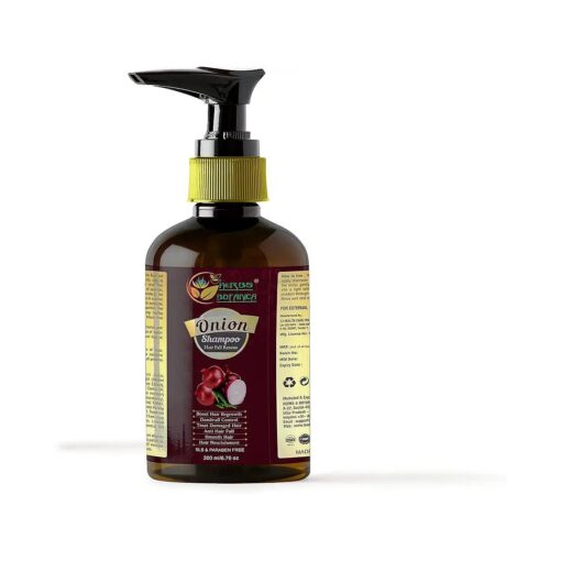 Red Onion Shampoo for Hair Growth with Caffine Curry Leaf and Indian Alkanet Root | Controls Hair Fall Control & Dandruff 6.76 fl oz / 200 ml