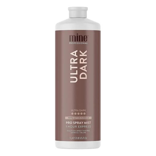 MineTan Spray Tan Solution | Ultra Dark Sunless Tanning Solution - For Ultra Dark Bronzed, Glowing Skin Finish, Lightweight, Hydrating & Coconut Scented Salon Professional Formula, Vegan, 33.8 Fl Oz