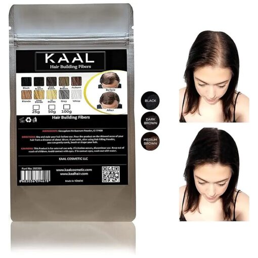 KAAL Hair Fiber Refill Pack | ( 3.53 oz, Dark Brown ) Hair Powder, Hair Fibers for Those Experiencing Hair Loss, Hair Powder for Men - Women, Conceal Thinning Hair Areas, Hair Texture Powder