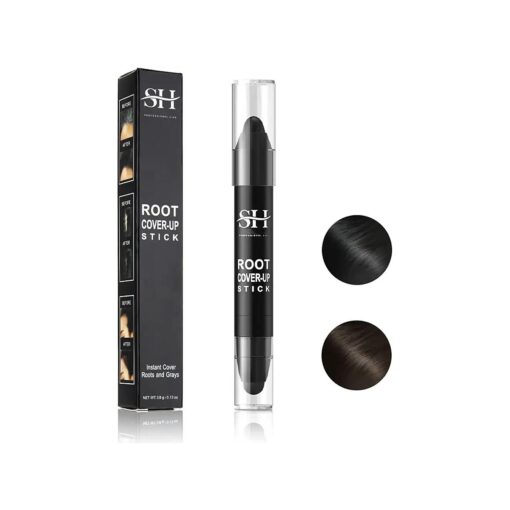 Root Touch Up Dark Brown, gowwim Root Cover Up Quick Stick, Instant Root Concealer to Cover Roots and Grays, ( Black )