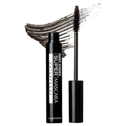 Ruby Kisses Super Mascara Waterproof, Lengthening, Defining, Curling Mascara, Eye Makeup ( Dark Brown )