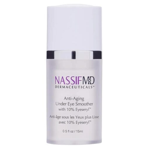 NassifMD Under Eye Smoother Firming Eye Cream, Anti Aging Eye Cream for Women, Under Eye Cream Dark Circles and Puffiness, Eye Serum Anti Aging Wrinkles