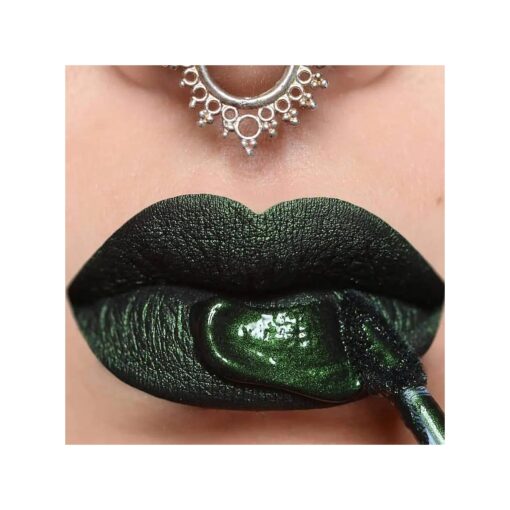 LA Splash Cosmetics Soft Long Lasting Waterproof Matte Dark Green Liquid Lipstick - Wickedly Divine Collection ( Envy )