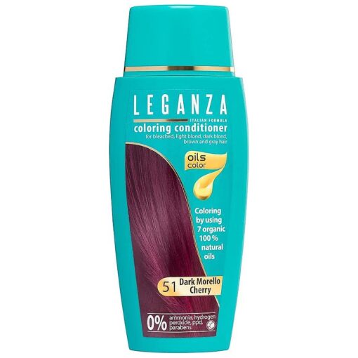 Coloring Conditioner Color 51 Dark Morello Cherry with 7 Natural Oils Ammonia and Paraben Free