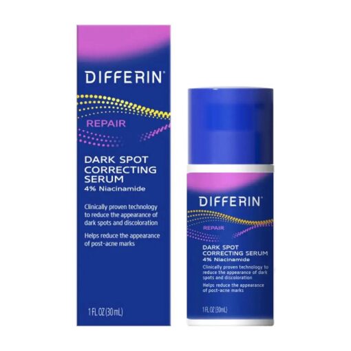 Differin Dark Spot Correcting Serum for Acne Prone Sensitive Skin, 1 oz ( Packaging May Vary )