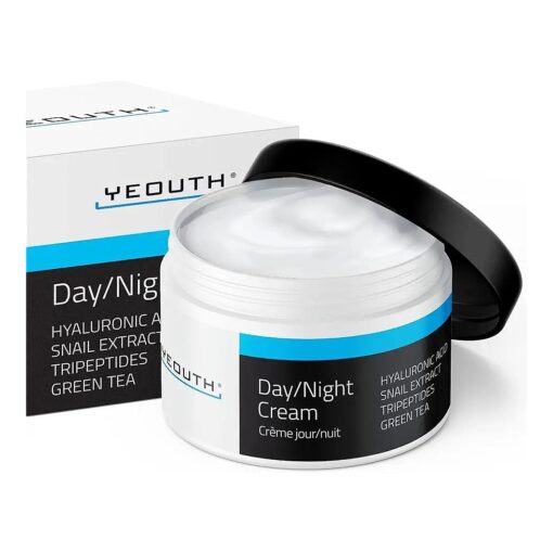 YEOUTH Day Night Cream for Face with Hyaluronic Acid & Snail Mucin, Moisturizer Face Cream, Rejuvenating Face Moisturizer for Women & Men 2oz