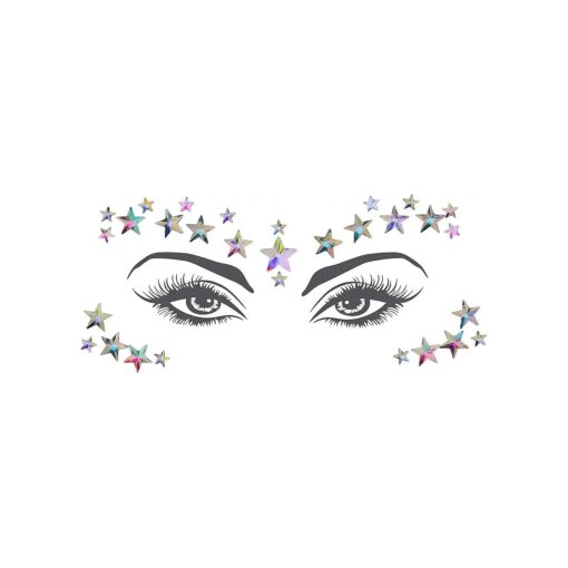 RLMOON Mermaid Face Jewels Rhinestone Sticker Face Gem Cosplay Mermaid Halloween Face Decoration 3D Crystal Sticker Rave Accessories for Carnival Music Festival Party