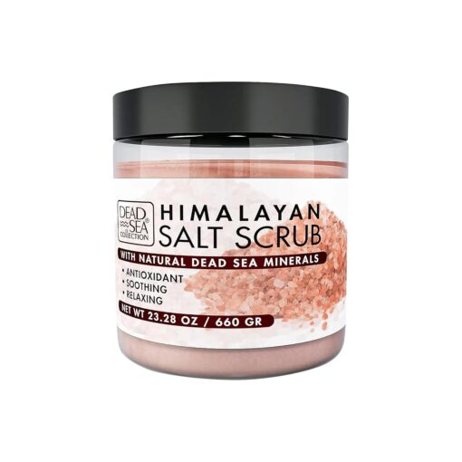 Dead Sea Collection Salt Body Scrub - Large 23.28 OZ - with Himalayan Salt, Organic Oils and Natural Dead Sea Minerals