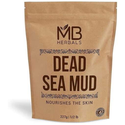 MB Herbals Dead Sea Mud 227 Gram | Half Pound | Nourishes Exfoliates Softens & Detoxify the Skin | DRY CLAY POWDER