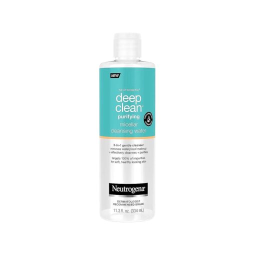 Neutrogena Deep Clean Gentle Purifying Micellar Water and Cleansing Water-Proof Makeup Remover, 11.3 fl, oz