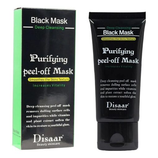 Disaar Blackhead Remover, Bamboo charcoal Black Purifying Peel-Off Face Mask, Deep cleansing for Face Nose 50ml