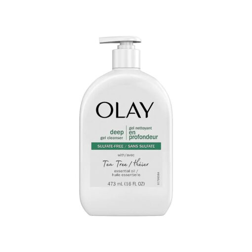 Olay Deep Gel Cleanser with Tea Tree Essential Oil, 16 Oz