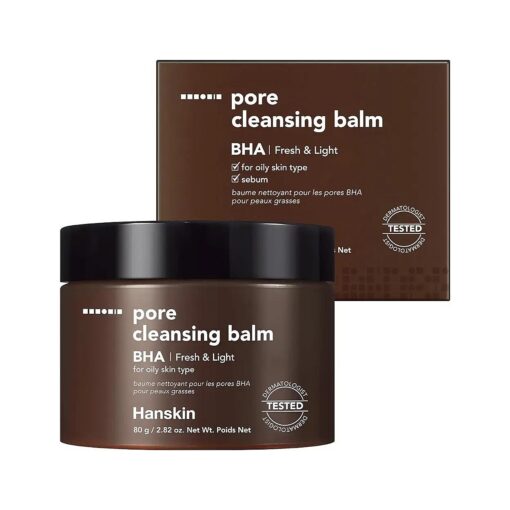 Hanskin BHA Pore Cleansing Balm, Gentle Blackhead Cleanser and Makeup Remover for Combination and Oily Skin [ BHA/2.82 oz ]